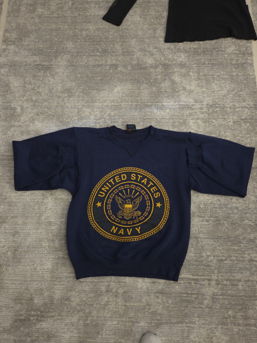 Vintage U.S. Navy Sweatshirt Mens Large Blue Crewneck Pullover Military
